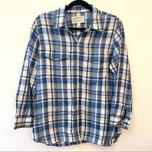 Current/Elliott Linen The Perfect Shirt in picnic plaid size 2